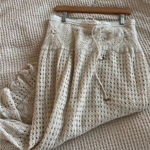 Roz & Ali Crochet Maxi Skirt in Cream